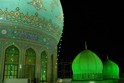 نمایی از پشت بان مسجد جمکران